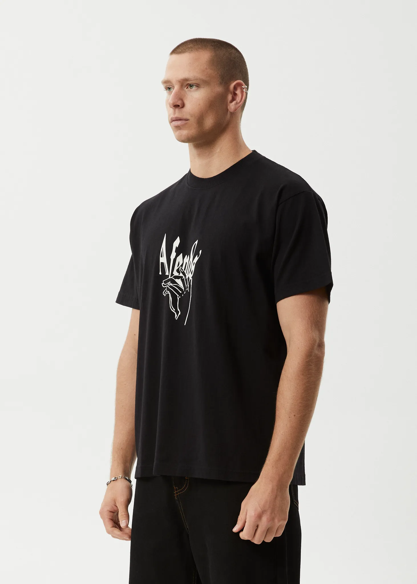 AFENDS Mens Magic Happens - Heavyweight Boxy Tee - Black sold by Afends product image thumbnail 3