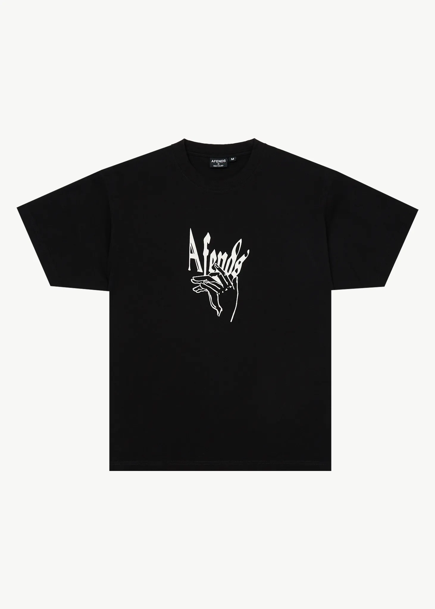 AFENDS Mens Magic Happens - Heavyweight Boxy Tee - Black sold by Afends