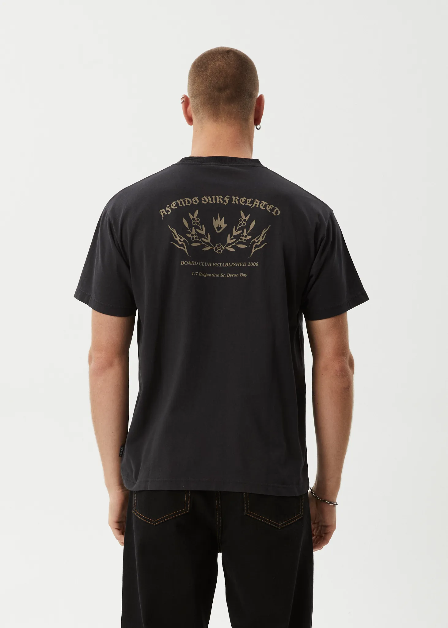 AFENDS Mens Surf Related - Boxy Tee - Stone Black sold by Afends product image thumbnail 5