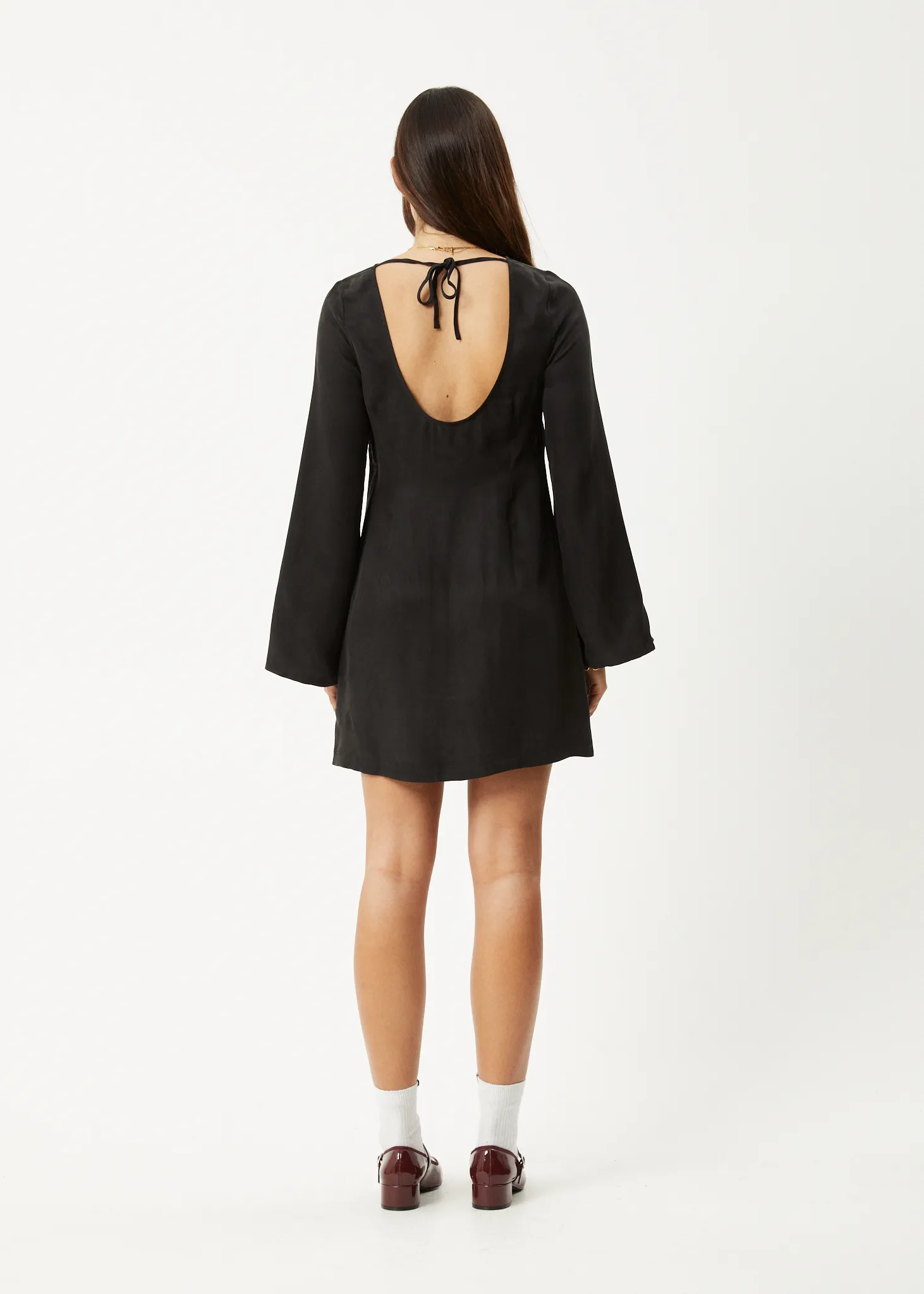 AFENDS Womens Gabriel - Cupro Mini Dress - Black sold by Afends product image thumbnail 5