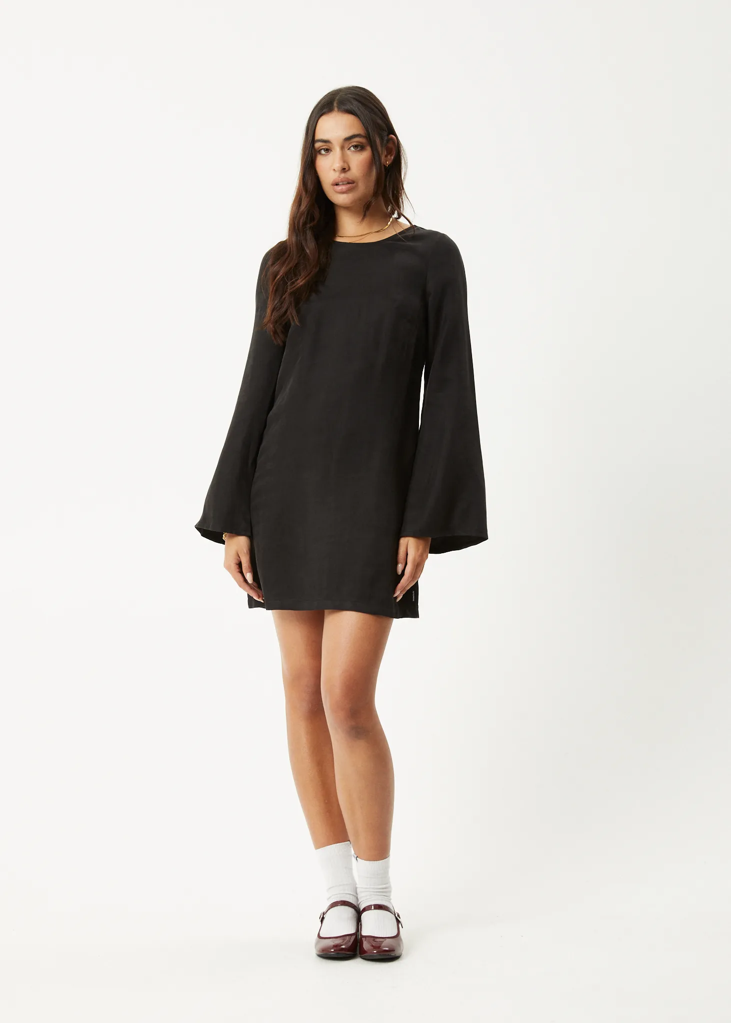 AFENDS Womens Gabriel - Cupro Mini Dress - Black sold by Afends