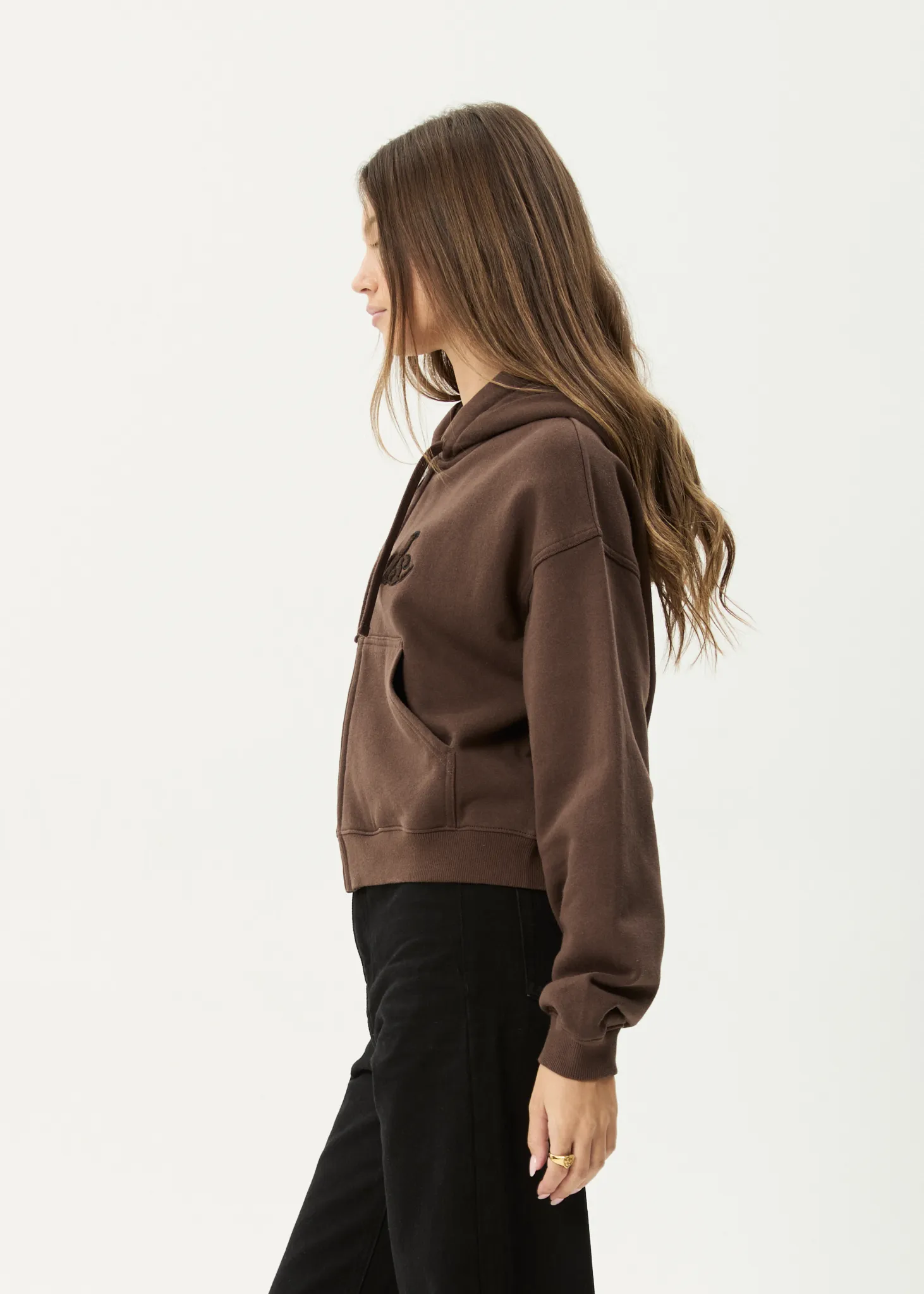 AFENDS Womens Kourt - Zip Hood - Coffee sold by Afends product image thumbnail 4