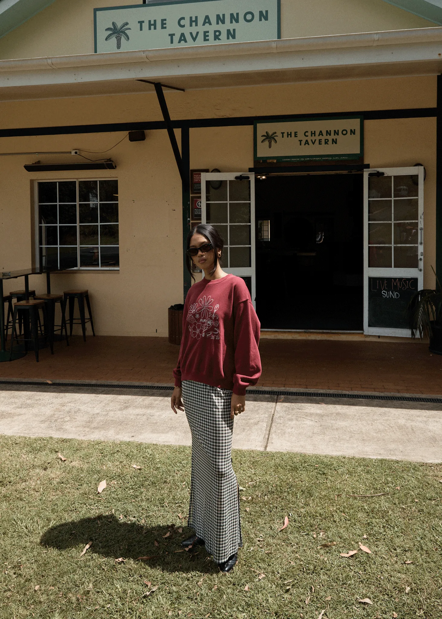 AFENDS Womens Gambet - Sheer Maxi Skirt - Black / Sand sold by Afends product image thumbnail 2