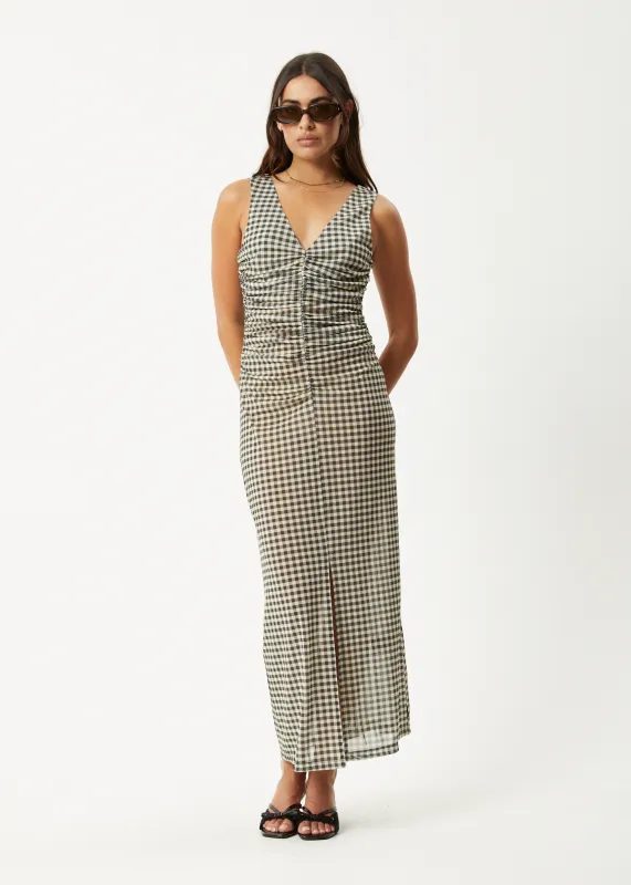 AFENDS Womens Gambet -  Sheer Maxi Dress - Black / Sand sold by Afends