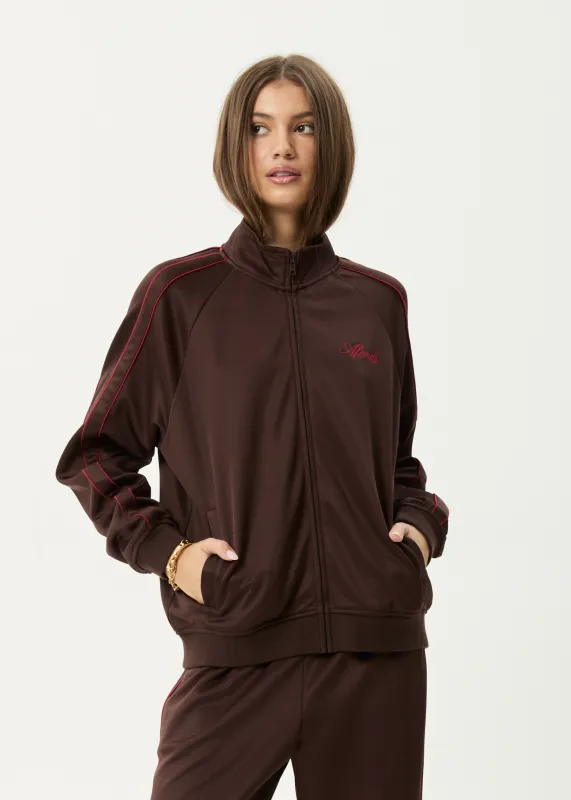AFENDS Womens Avenue - Track Jacket - Coffee sold by Afends