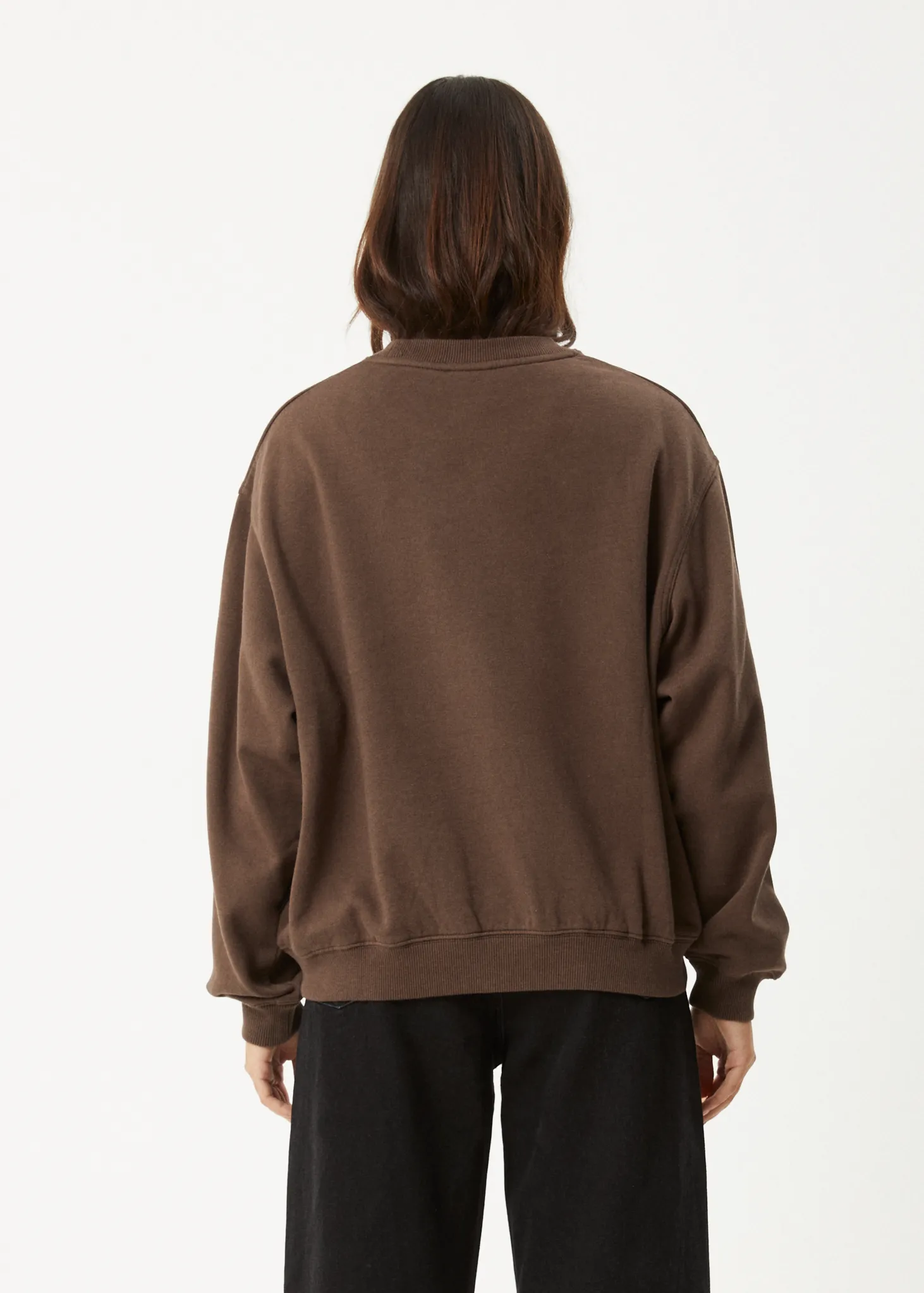 AFENDS Womens Mackie - Crew Neck Jumper - Coffee sold by Afends product image thumbnail 5