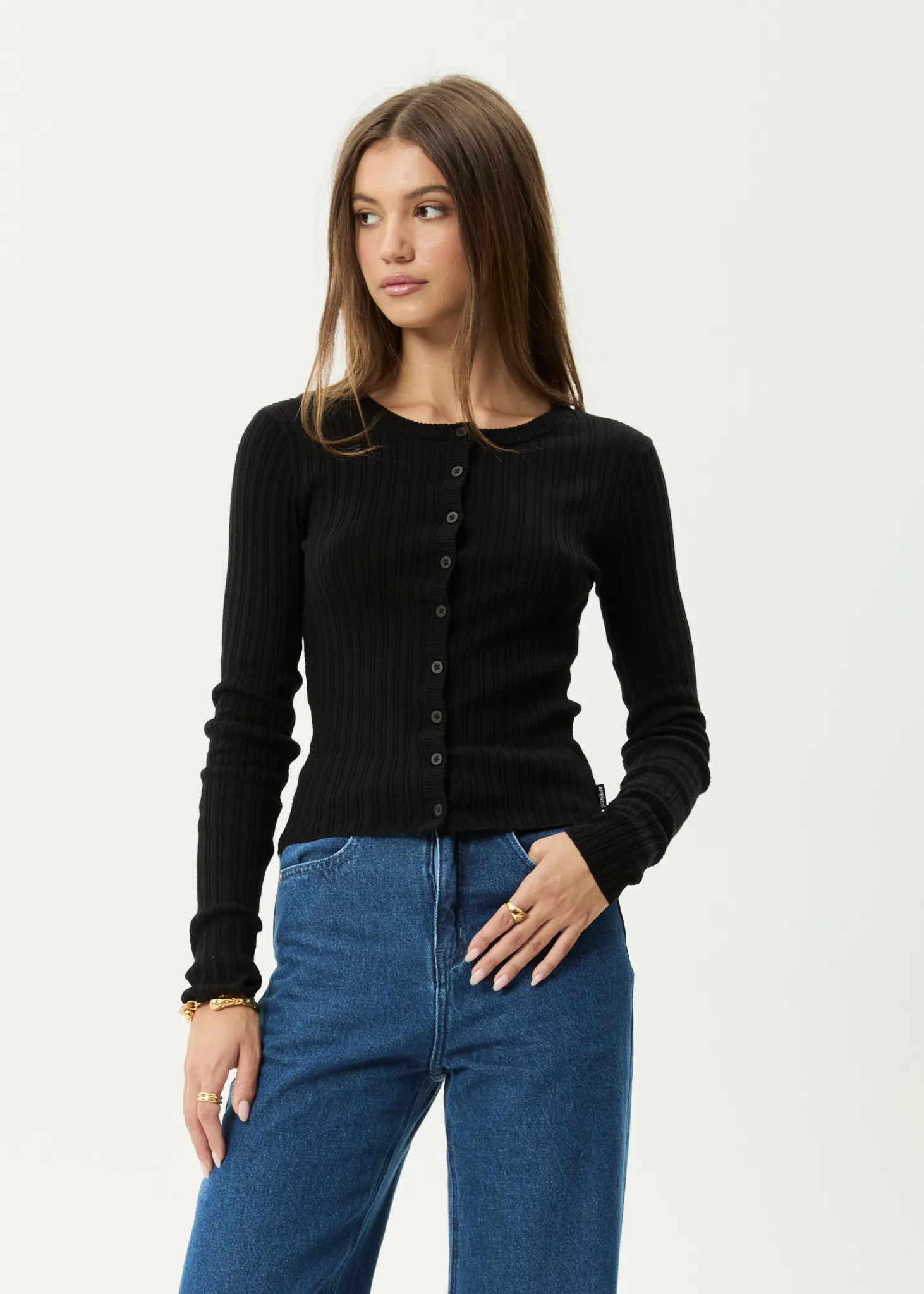 AFENDS Womens Bronte - Knit Cardigan - Black sold by Afends product image thumbnail 2