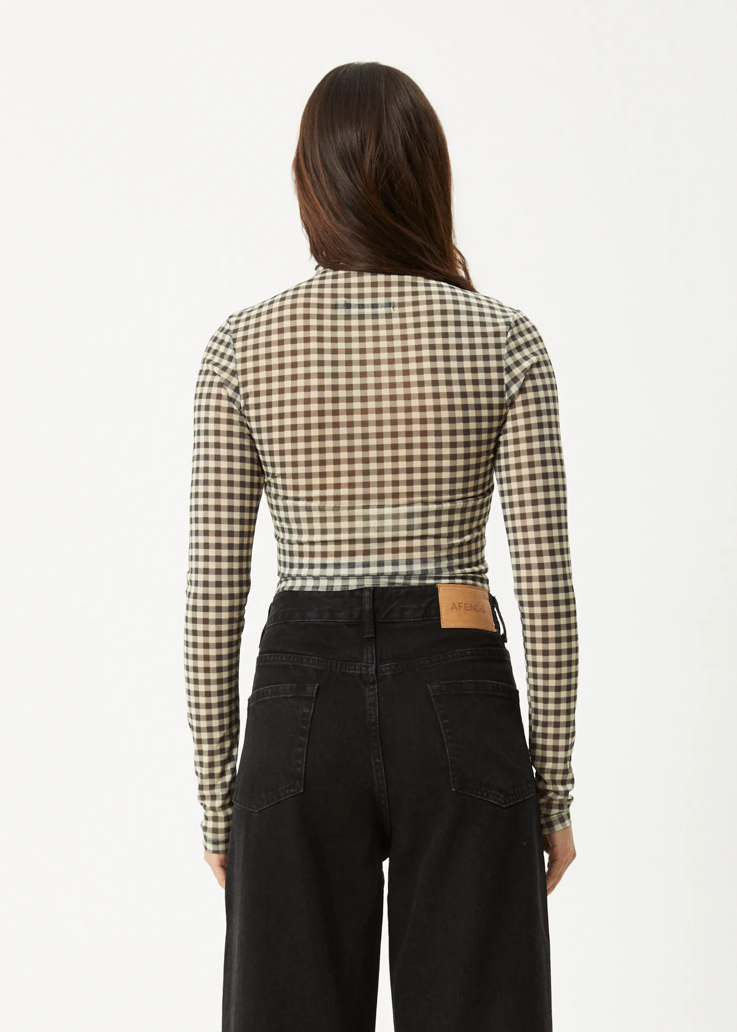 AFENDS Womens Gambet - Sheer Long Sleeve Top - Black / Sand sold by Afends product image thumbnail 5