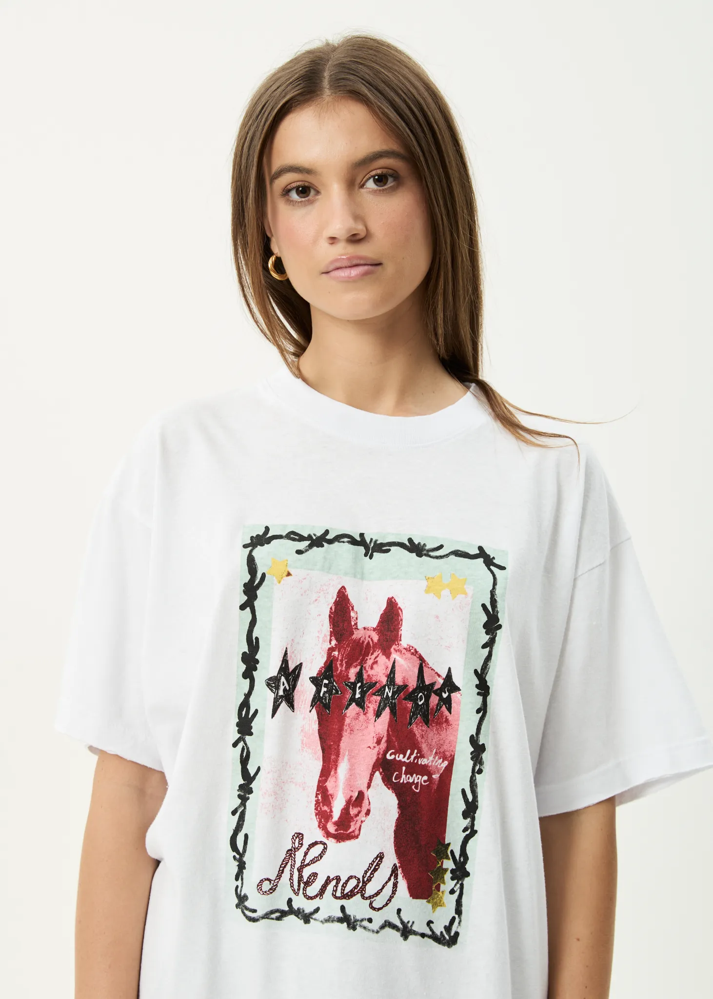 AFENDS Womens Horsegirl - Oversized Tee - White sold by Afends product image thumbnail 2