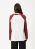 AFENDS Womens Ryan - Oversized Long Sleeve Raglan Tee - Burgundy sold by Afends