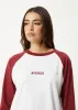 AFENDS Womens Ryan - Oversized Long Sleeve Raglan Tee - Burgundy sold by Afends