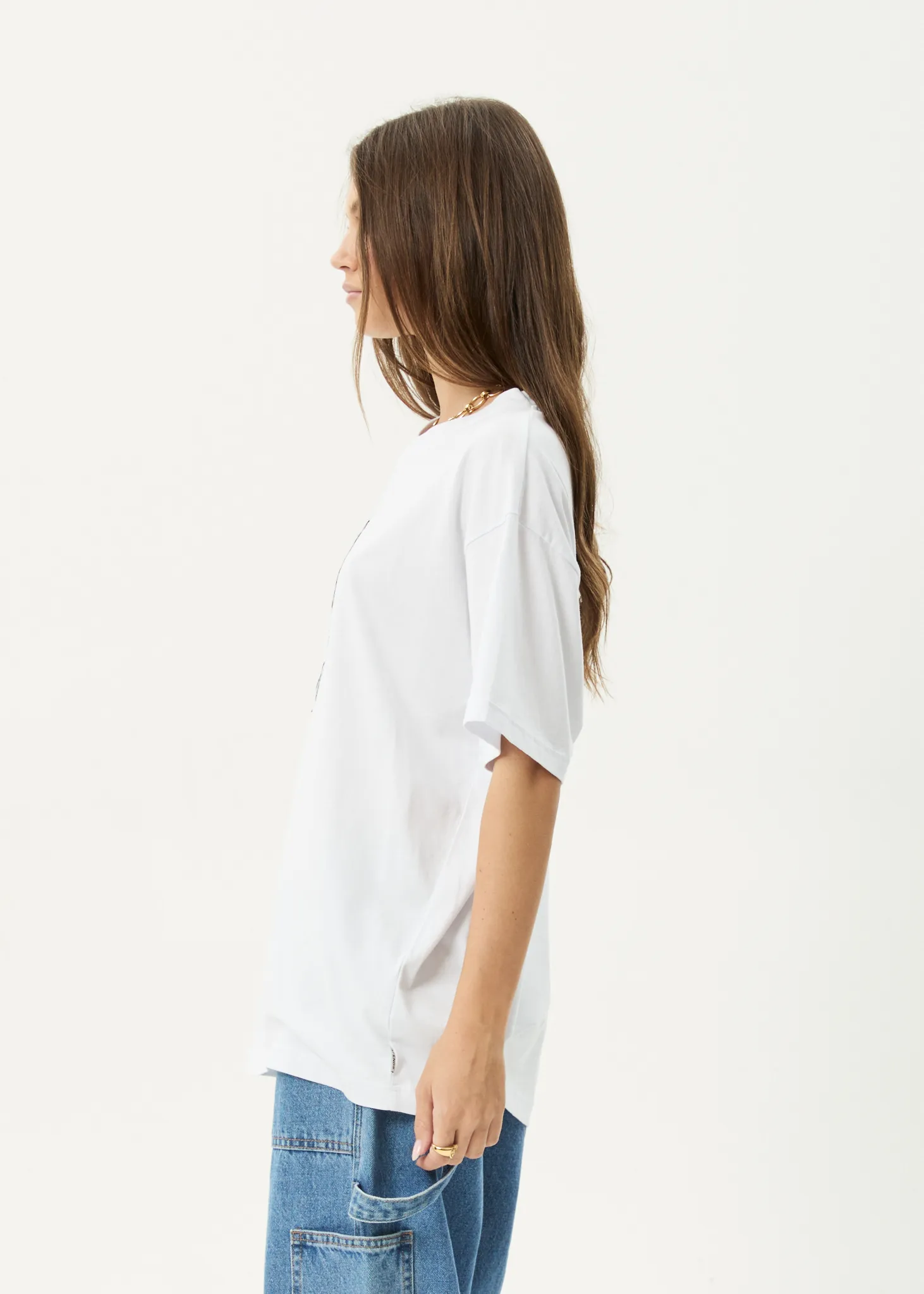 AFENDS Womens Patches - Oversized Tee - White sold by Afends product image thumbnail 4