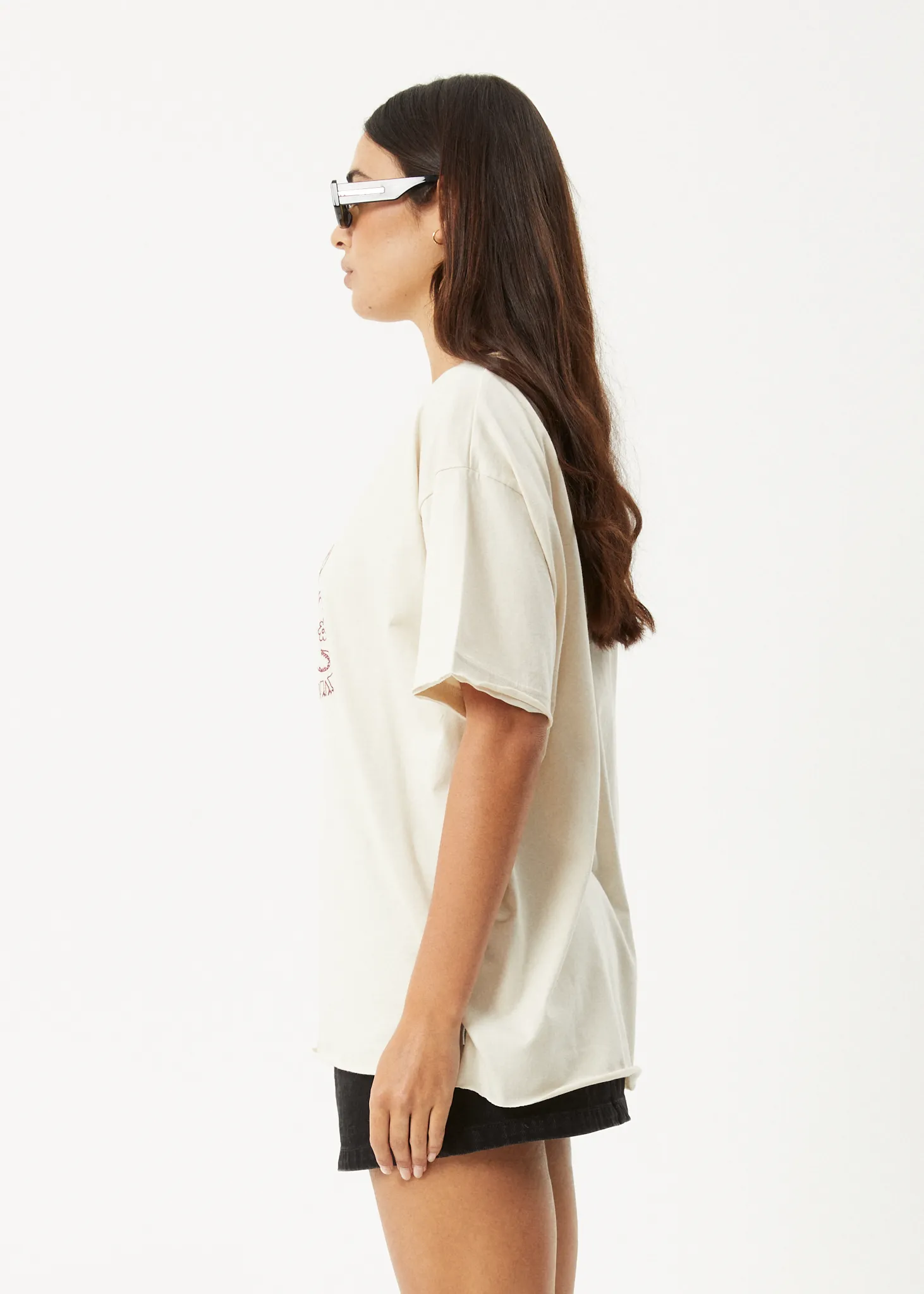 AFENDS Womens Shapes - Oversized Tee - Moonbeam sold by Afends product image thumbnail 4