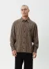 AFENDS Mens Hometown - Long Sleeve Shirt - Coffee sold by Afends