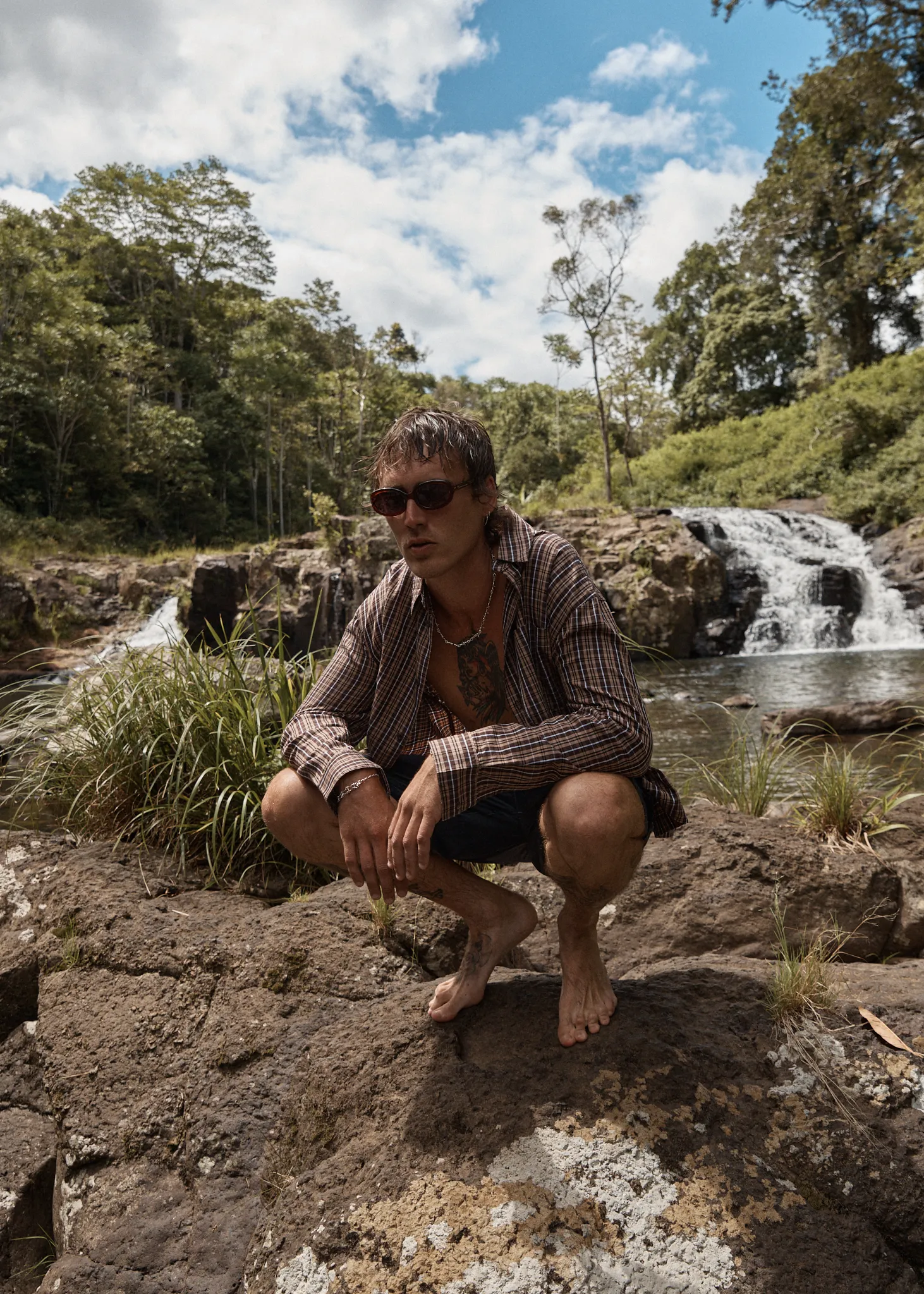 AFENDS Mens Hometown - Long Sleeve Shirt - Coffee sold by Afends product image thumbnail 2