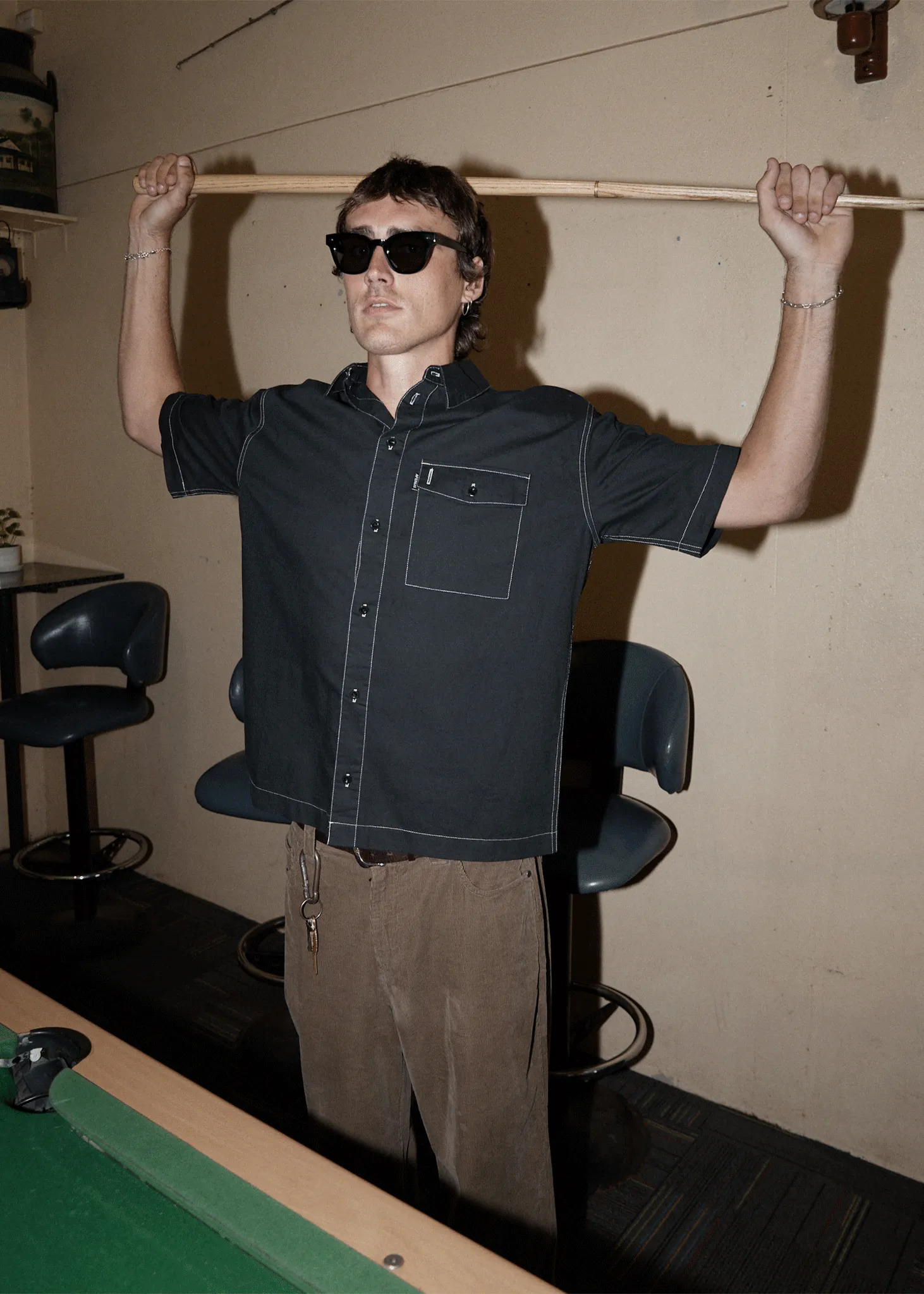 AFENDS Mens Flame - Short Sleeve Shirt - Black sold by Afends product image thumbnail 2