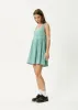 AFENDS Womens Creator Jesse - Seersucker Mini Dress - Pine sold by Afends