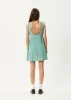 AFENDS Womens Creator Jesse - Seersucker Mini Dress - Pine sold by Afends