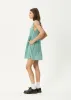 AFENDS Womens Creator Jesse - Seersucker Mini Dress - Pine sold by Afends