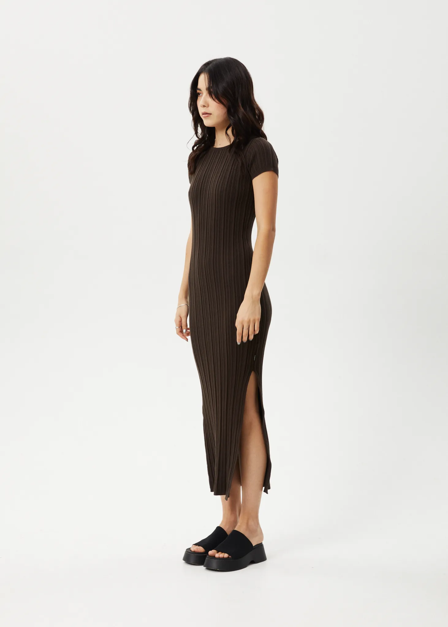 AFENDS Womens Landed - Knit Maxi Dress - Coffee sold by Afends product image thumbnail 2