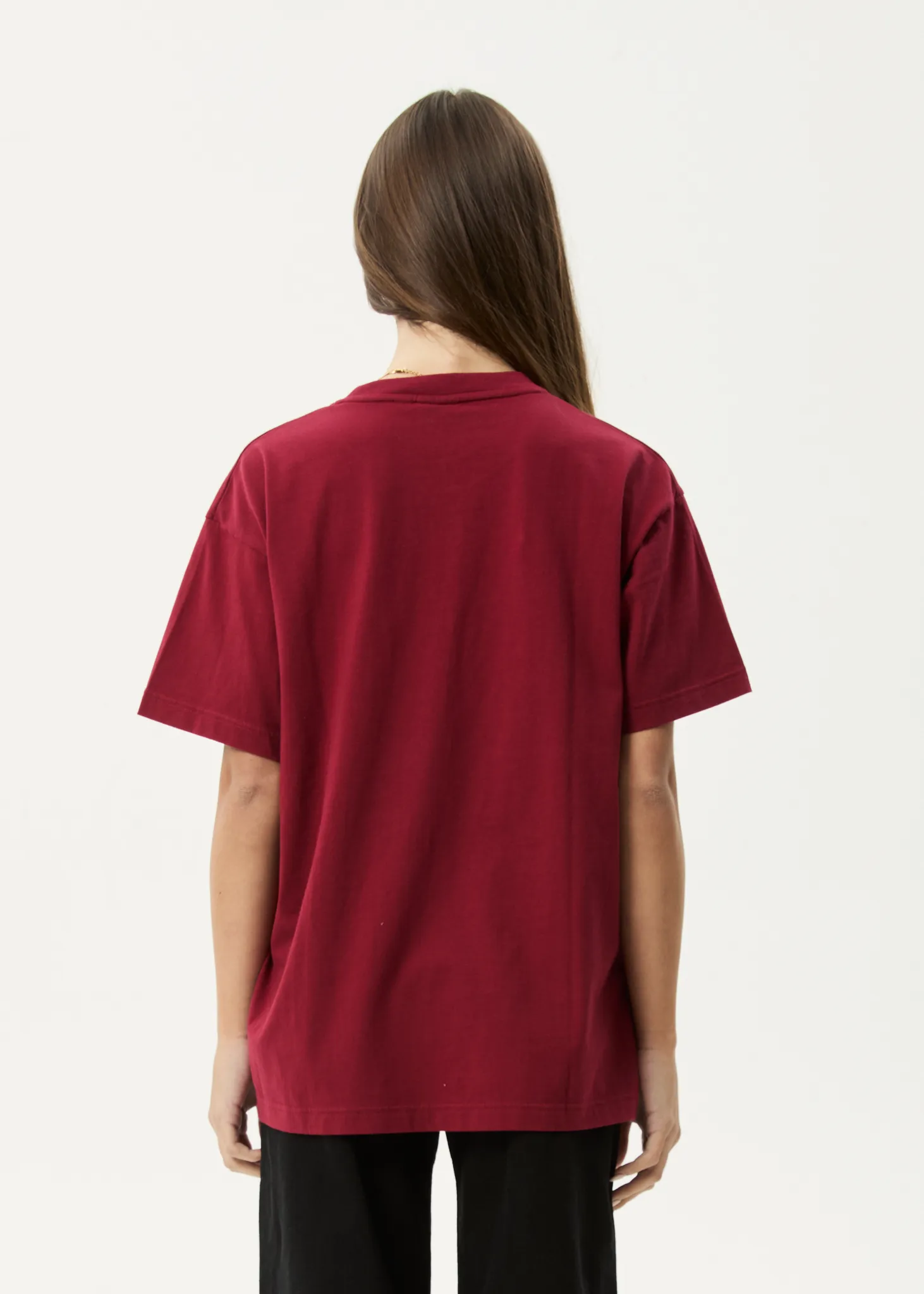AFENDS Womens Tranquil - Oversized Tee - Burgundy sold by Afends product image thumbnail 5