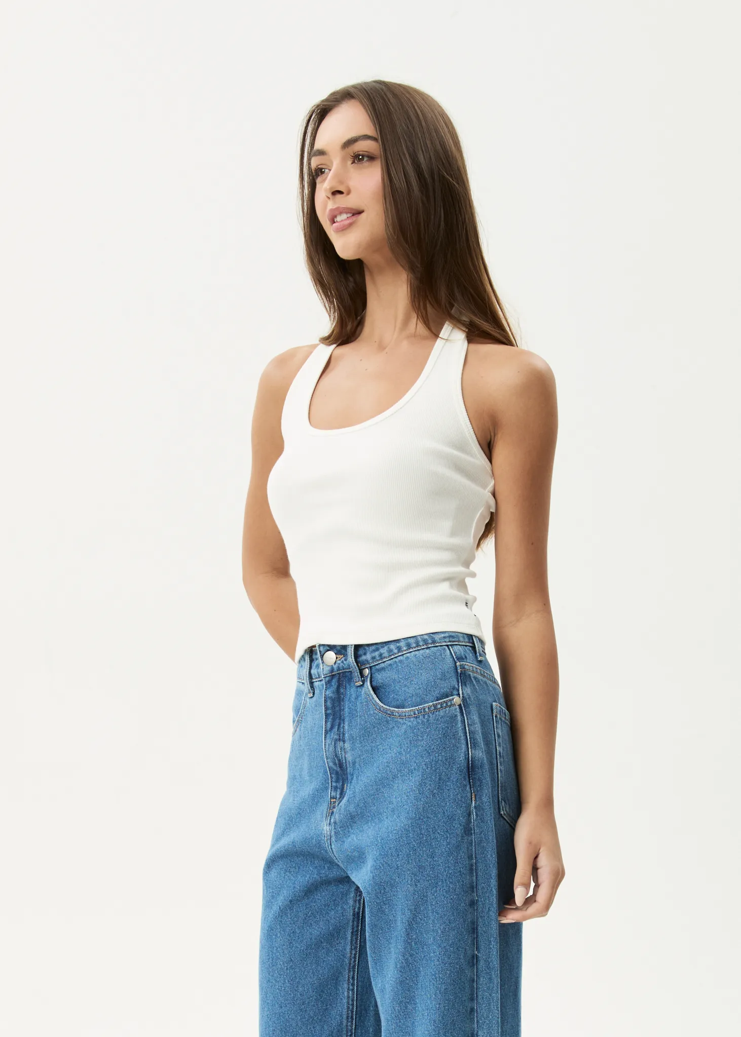 AFENDS Womens Basis - Rib Halter - White sold by Afends product image thumbnail 4