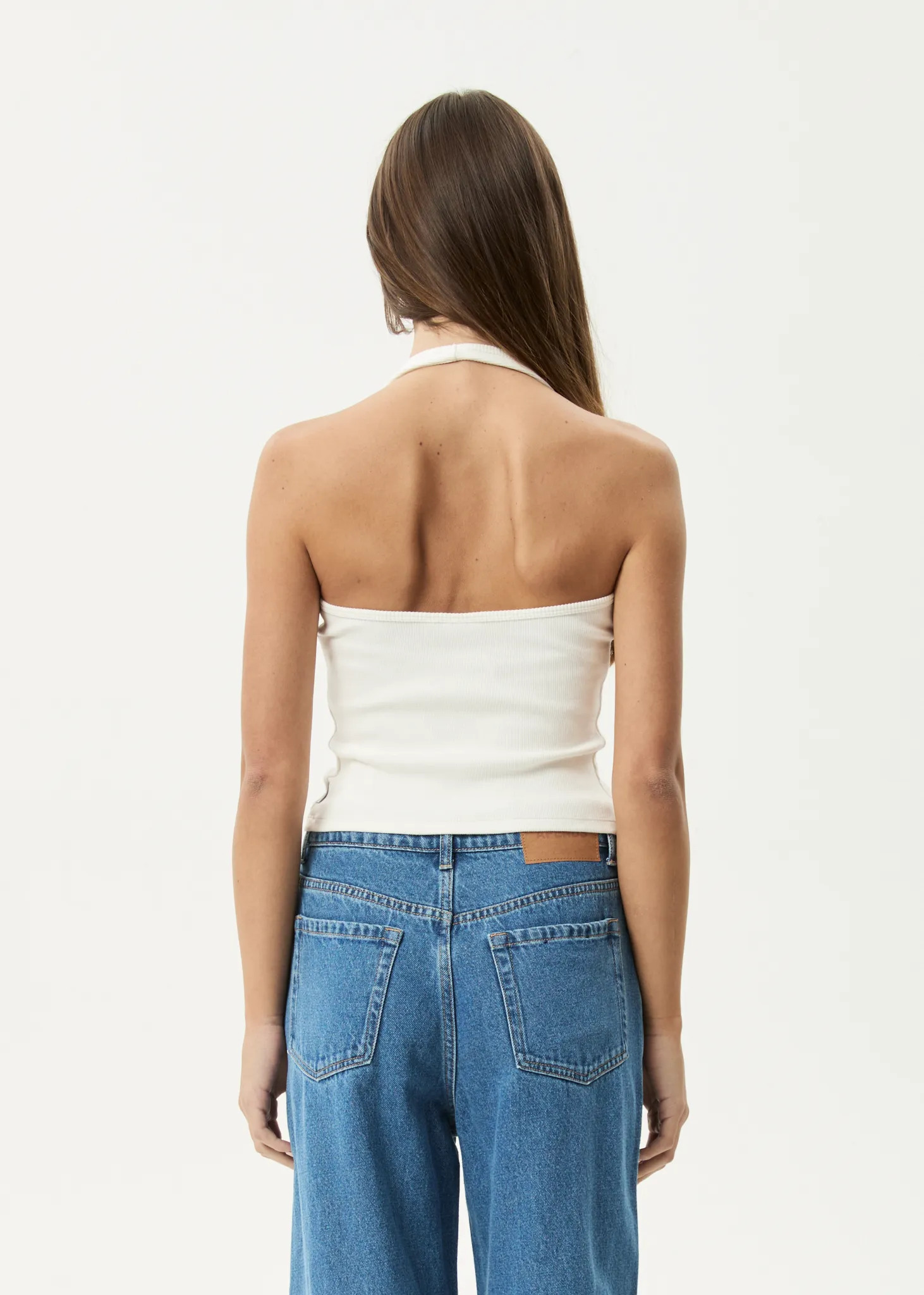 AFENDS Womens Basis - Rib Halter - White sold by Afends product image thumbnail 3