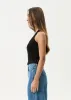 AFENDS Womens Basis - Rib Halter - Black sold by Afends