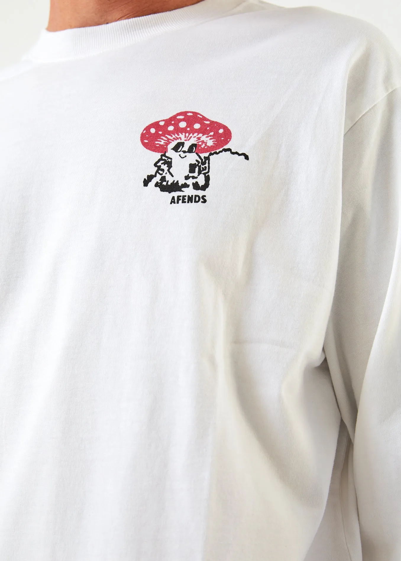 AFENDS Mens Caught In The Wild - Long Sleeve Graphic T-Shirt - White sold by Afends product image thumbnail 2