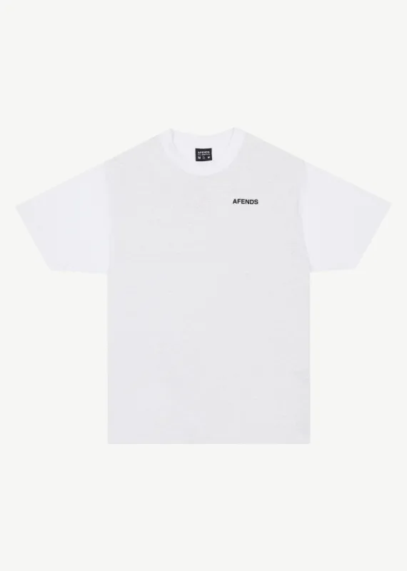 AFENDS Mens Staple - Boxy Tee - White / Black sold by Afends
