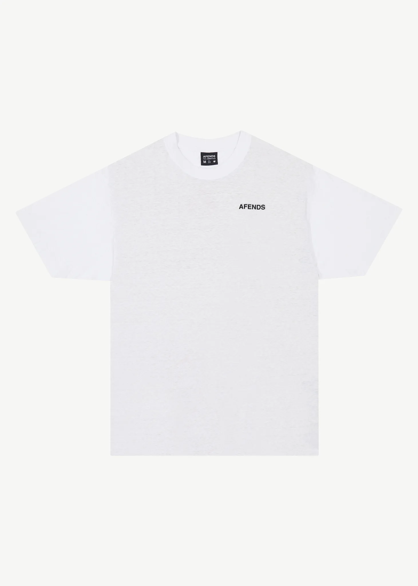 AFENDS Mens Staple - Boxy Tee - White / Black sold by Afends