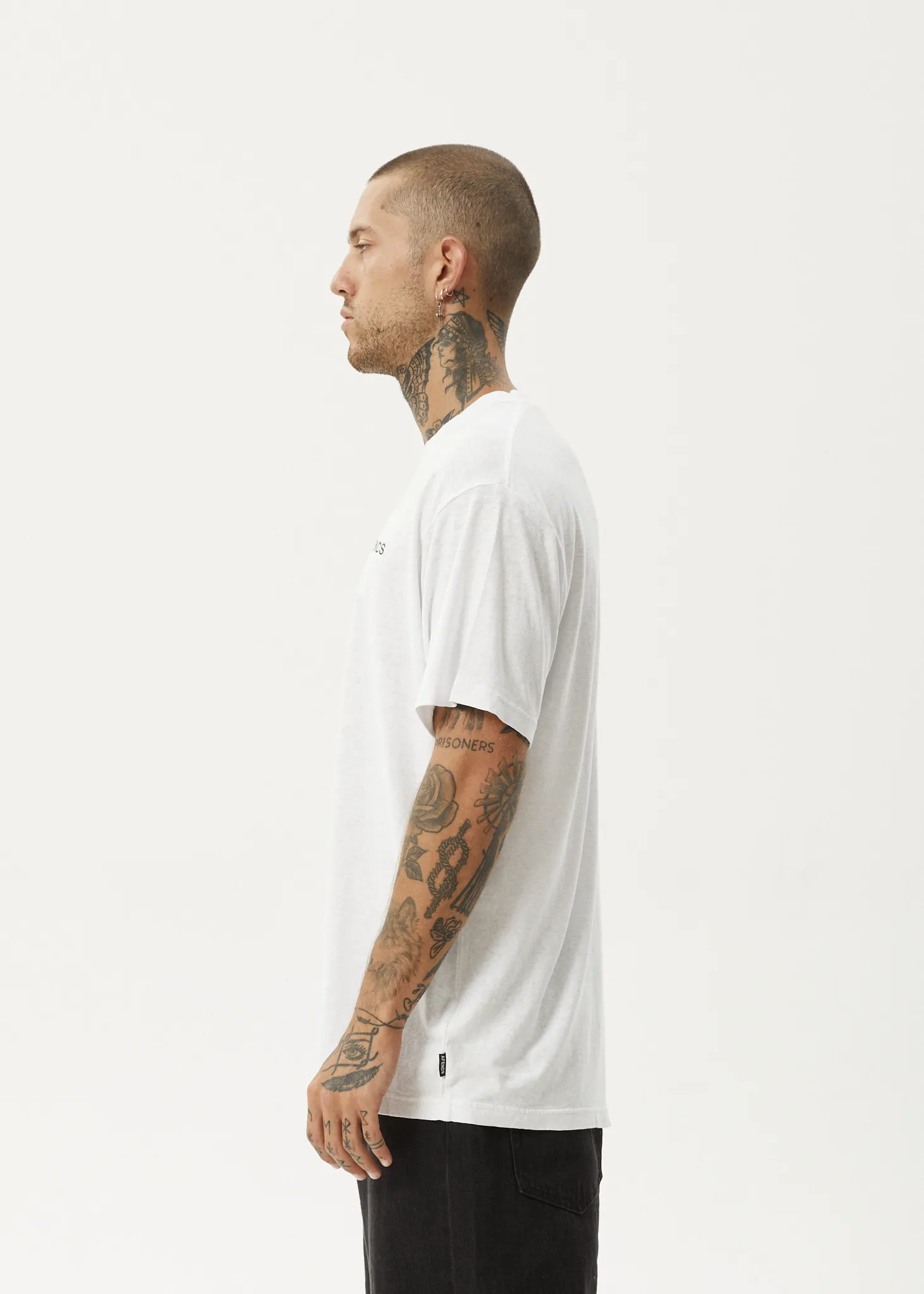 AFENDS Mens Staple - Boxy Tee - White / Black sold by Afends product image thumbnail 4