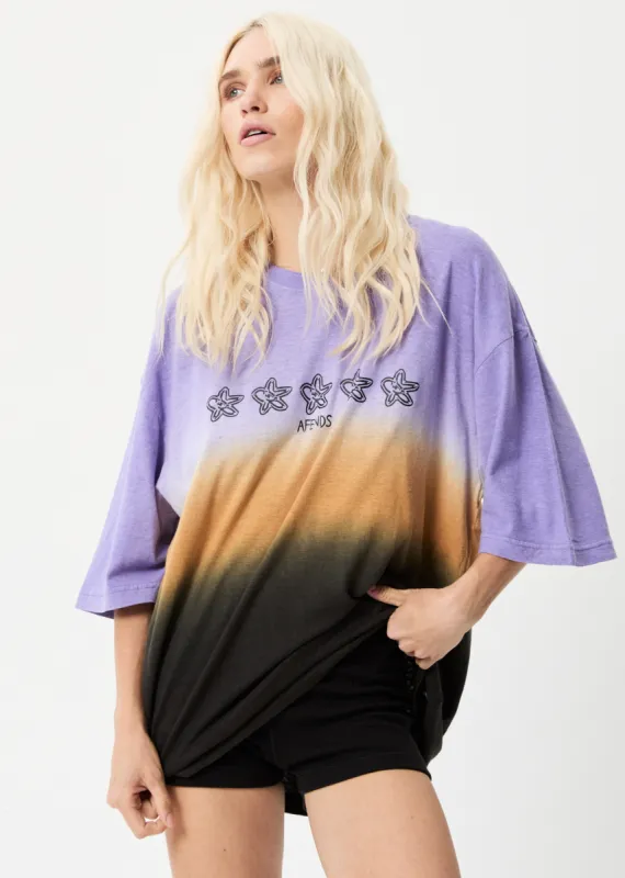 AFENDS Womens Fixative - Oversized T-Shirt - Plum sold by Afends