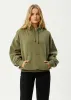 AFENDS Mens Genesis - Boxy Hoodie - Military sold by Afends