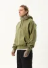 AFENDS Mens Genesis - Boxy Hoodie - Military sold by Afends