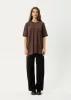 AFENDS Womens Slay - Oversized Tee - Coffee sold by Afends