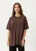 AFENDS Womens Slay - Oversized Tee - Coffee sold by Afends