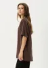AFENDS Womens Slay - Oversized Tee - Coffee sold by Afends