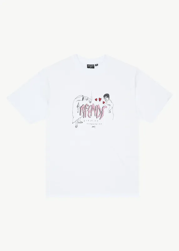 AFENDS Mens Torched - Retro Tee - White made by Afends