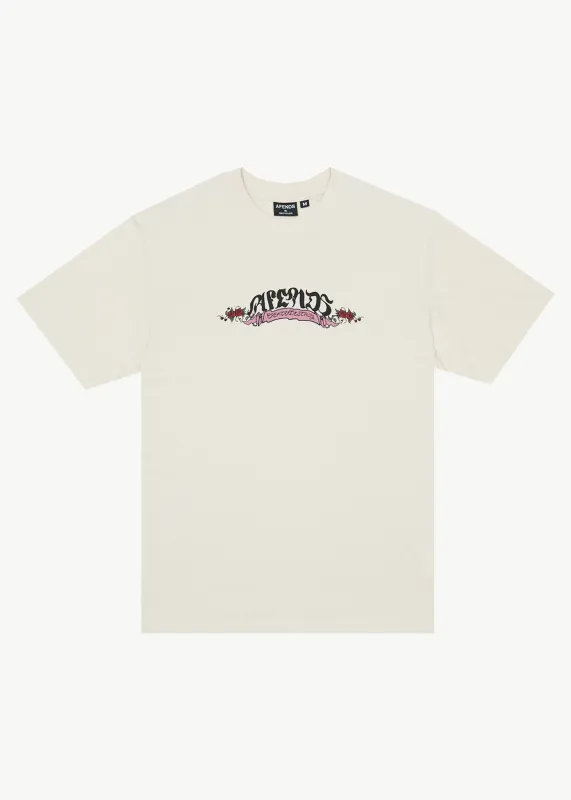 AFENDS Mens Ink - Retro Tee - Moonbeam sold by Afends