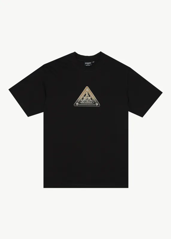 AFENDS Mens Embossed - Retro Tee - Black sold by Afends