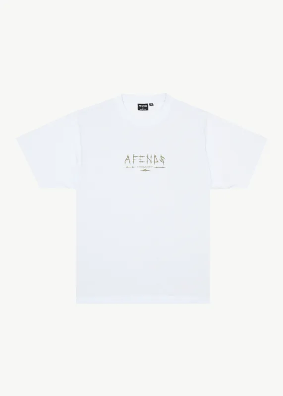 AFENDS Mens Spinal - Boxy Tee - White sold by Afends