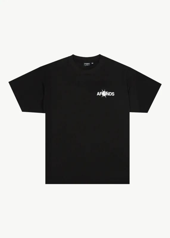 AFENDS Mens Spiked - Heavyweight Boxy Tee - Black sold by Afends