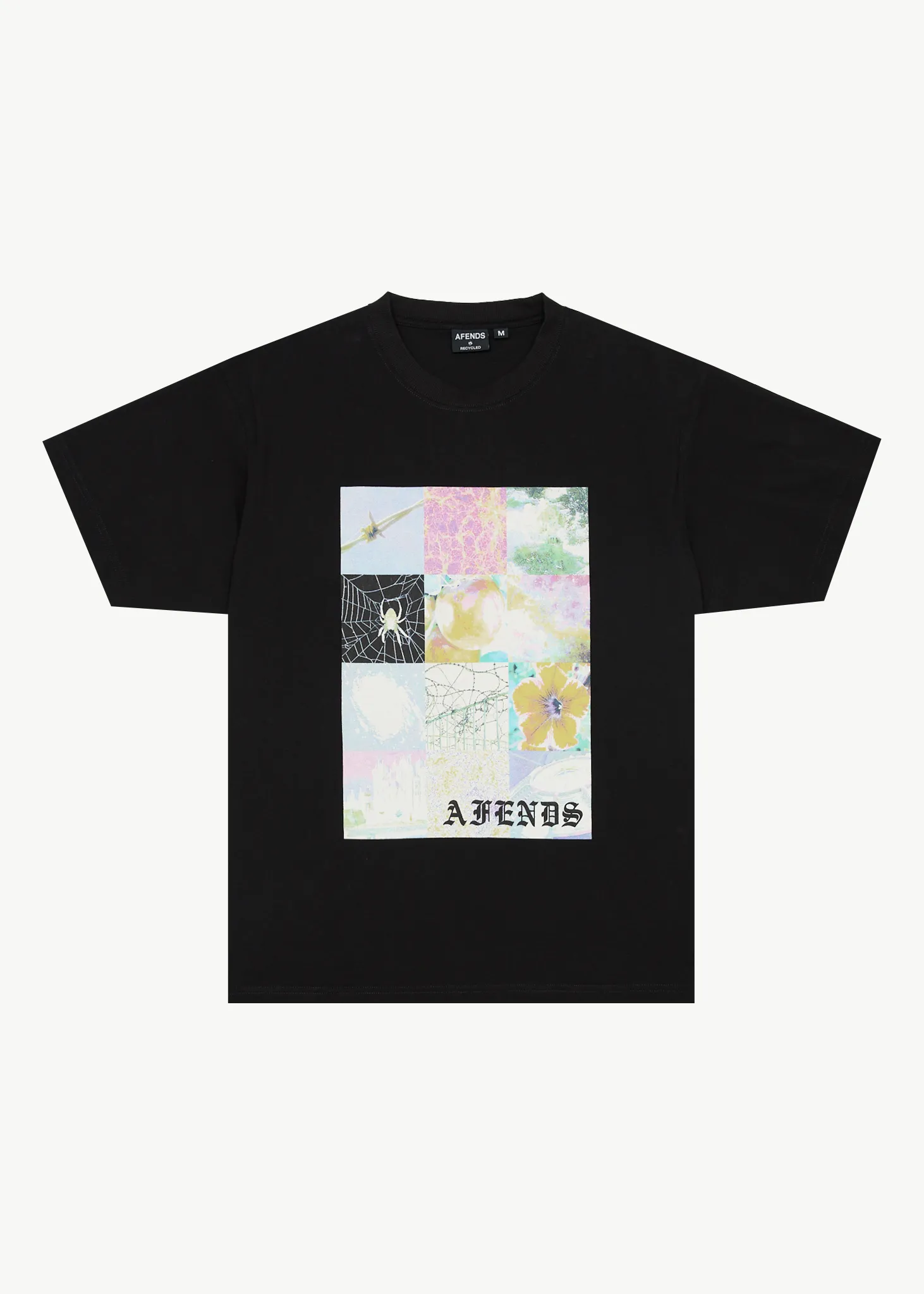 AFENDS Mens Sadworld - Heavyweight Boxy Tee - Black sold by Afends