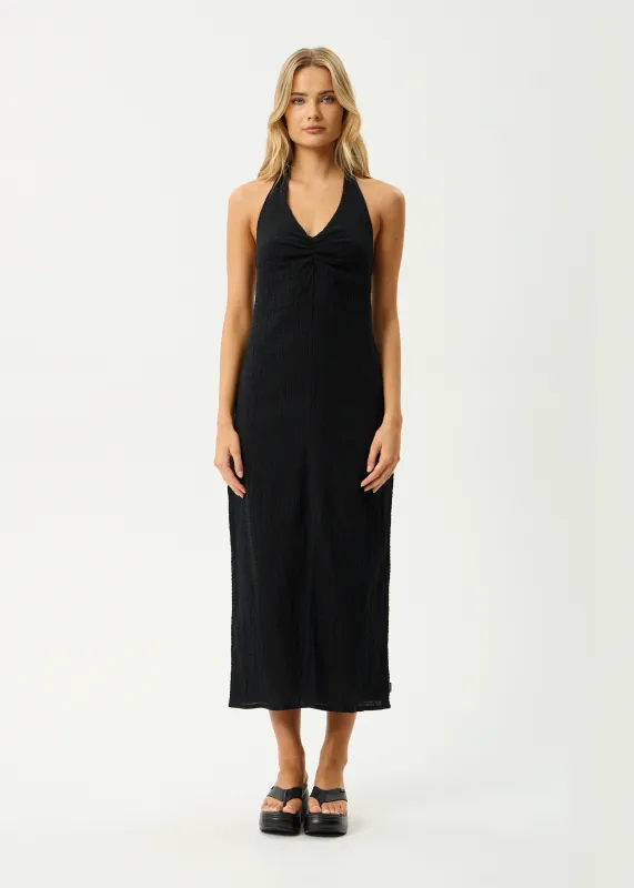 AFENDS Womens Andy - Halter Maxi Dress - Black sold by Afends