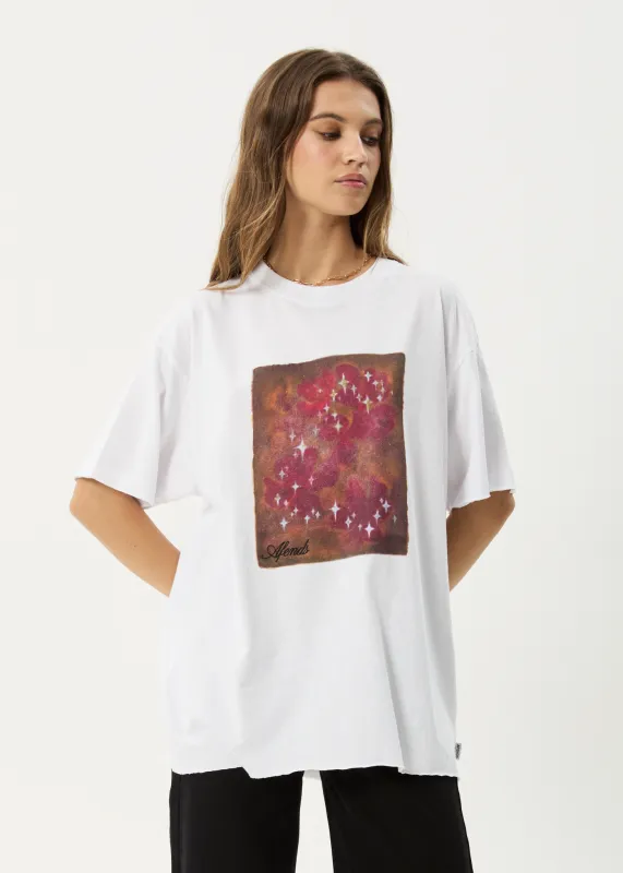 AFENDS Womens Dark Heaven - Oversized Tee - White sold by Afends