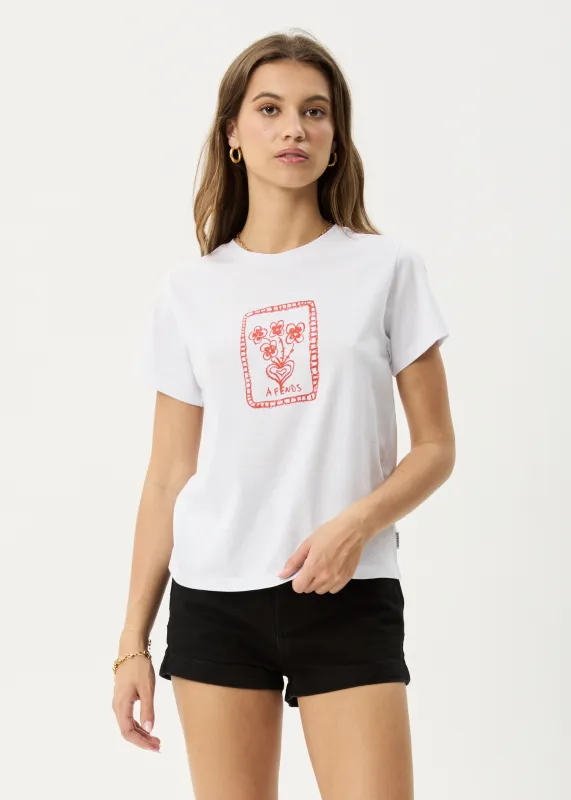 AFENDS Womens Maisie - Regular Tee - White sold by Afends