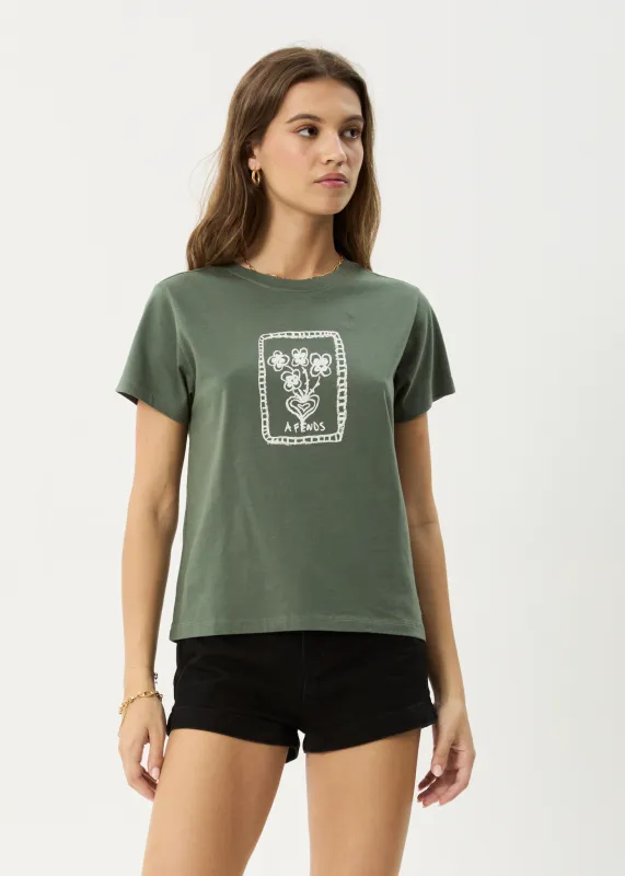 AFENDS Womens Maisie - Regular Tee - Sycamore made by Afends