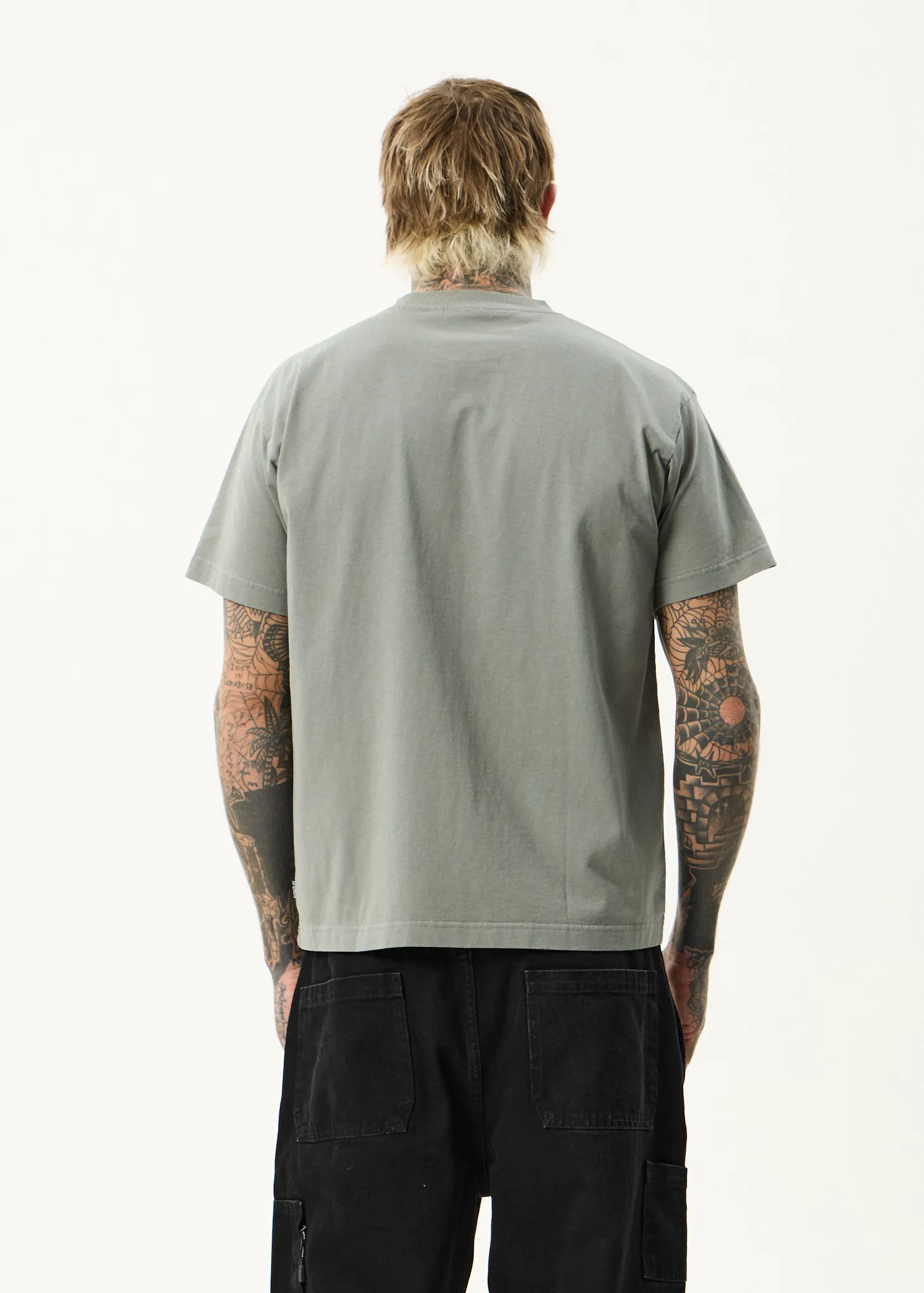 AFENDS Mens Scorched - Heavyweight Boxy Tee - Washed Sycamore sold by Afends product image thumbnail 5