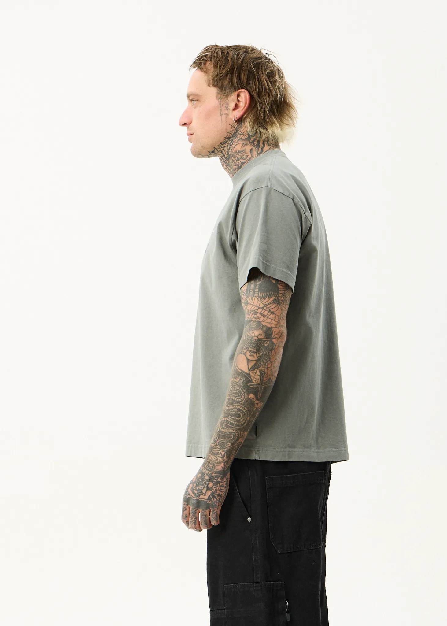 AFENDS Mens Scorched - Heavyweight Boxy Tee - Washed Sycamore sold by Afends product image thumbnail 4